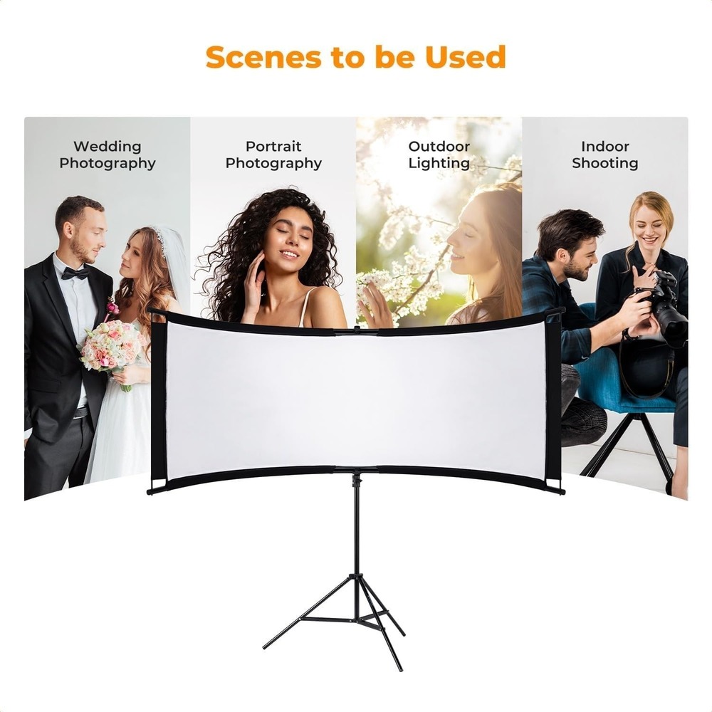 K&F Concept U Shape Reflector 4 in 1‎ 70x23.6in w 1.9m Stand - Picture 12 of 12